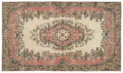 Vintage vloerkleed roze nr.13351 200cm x 118cm 