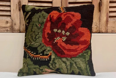 rozenkelim kussen nr.18110 50cm x 50cm incl binnenkussen 