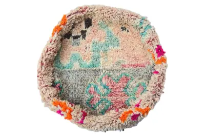 Ronde Marokkaanse Poef nr.22103 60cm x 25cm incl. vulling Verwacht half november