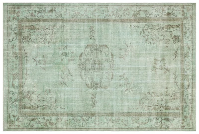 Vintage vloerkleed groen nr.35222 312cm x 208cm  