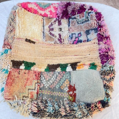 VERWACHT Marokkaanse Poef nr.94714  60cm x 60cm x 25cm leverbaar eind februari