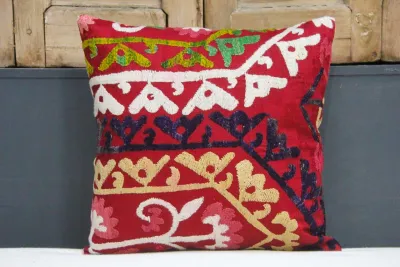 Kussen uit Turkije 50cm x 50cm incl binnenkussen katoenen achterkant (beige) Nr.51738