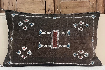 Sabra Kussen uit Marokko bruin 60cm x 40cm incl vulling nr.61204