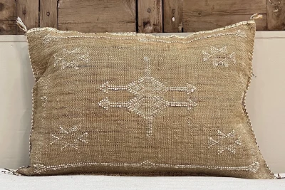 Sabra Kussen uit Marokko licht bruin 60cm x 40cm incl vulling nr.61212