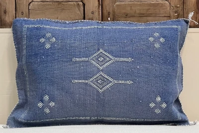Sabra Kussen uit Marokko blauw 60cm x 40cm incl vulling nr.61257