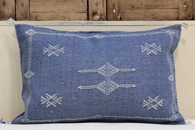 Sabra Kussen uit Marokko blauw 60cm x 40cm incl vulling nr.61258