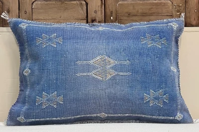 Sabra Kussen uit Marokko blauw 60cm x 40cm incl vulling nr.61259