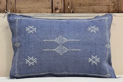Sabra Kussen uit Marokko blauw 60cm x 40cm incl vulling nr.61260