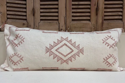 Sabra Kussen uit Marokko wit 100cm x 50cm incl vulling nr.63041