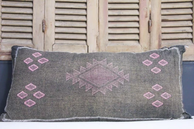 Sabra Kussen uit Marokko bruin 100cm x 50cm incl vulling nr. 80207