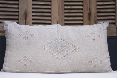 Sabra Kussen uit Marokko grijs 100cm x 50cm incl vulling nr. 80209