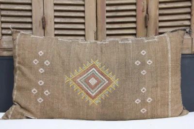 Sabra Kussen uit Marokko bruin 100cm x 50cm incl vulling nr. 91240