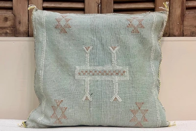 Sabra Kussen uit Marokko groen  45cm x 45cm incl vulling nr.94068
