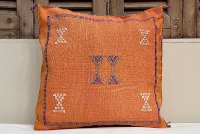 Sabra Kussen uit Marokko oranje 45cm x 45cm incl vulling nr.95103
