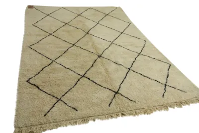 beni ouarain met zwart patroon 300cm x 207cm  