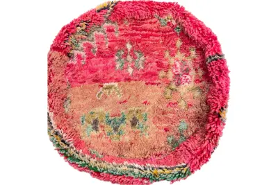 VERKOCHT Ronde Marokkaanse Poef 65cm x 25cm nr: 94019  