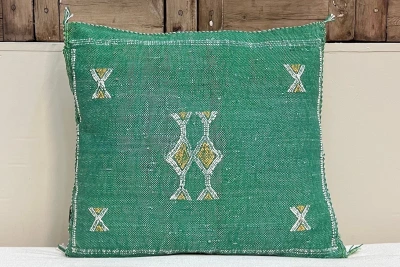 Sabra Kussen uit Marokko groen 45cm x 45cm incl vulling nr.64133