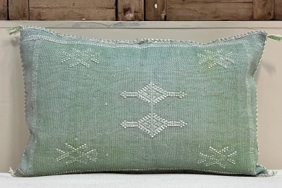 Sabra Kussen uit Marokko groen 60cm x 40cm incl vulling nr.61246
