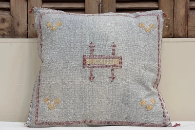 Sabra Kussen uit Marokko grijs / blauw 45cm x 45cm incl vulling nr.95117