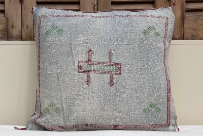 Sabra Kussen uit Marokko grijs / blauw 45cm x 45cm incl vulling nr.95118