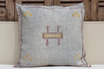 Sabra Kussen uit Marokko grijs / blauw 45cm x 45cm incl vulling nr.95119