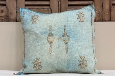 Sabra Kussen uit Marokko  blauw 45cm x 45cm incl vulling nr.95126