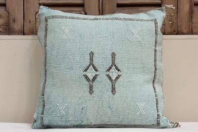Sabra Kussen uit Marokko  blauw 45cm x 45cm incl vulling nr.95127