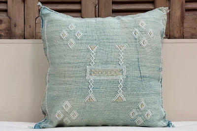 Sabra Kussen uit Marokko blauw / groen 45cm x 45cm incl vulling nr.95131