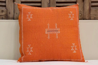 Sabra Kussen uit Marokko oranje 45cm x 45cm incl vulling nr.95137