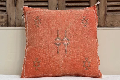 Sabra Kussen uit Marokko oranje 45cm x 45cm incl vulling nr.95147