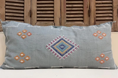 Sabra Kussen uit Marokko blauw 100cm x 50cm incl vulling nr.63063