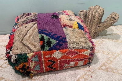 Marokkaanse Poef nr.86225 60cm x 60cm x 25cm incl. vulling