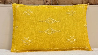 Sabra Kussen uit Marokko geel 60cm x 40cm incl vulling nr.93240