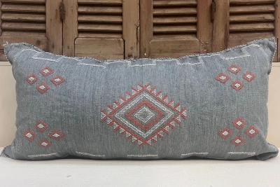 Sabra Kussen uit Marokko Blauw 100cm x 50cm incl vulling nr.63027