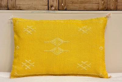 Sabra Kussen uit Marokko geel 60cm x 40cm incl vulling nr.93368