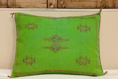 Sabra Kussen uit Marokko groen 60cm x 40cm incl vulling nr.93374