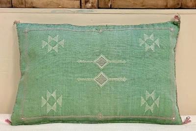 Sabra Kussen uit Marokko groen 60cm x 40cm incl vulling nr.93375