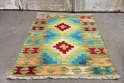 Handgemaakte nieuwe kelim 34156 90cm x 62cm