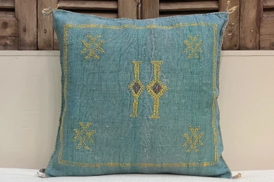 Sabra Kussen uit Marokko zee blauw 45cm x 45cm incl vulling nr.94067