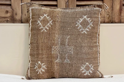 Sabra Kussen uit Marokko bruin 45cm x 45cm incl vulling nr.64032