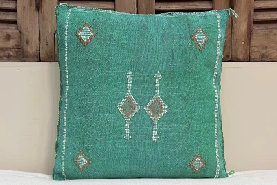 Sabra Kussen uit Marokko groen 45cm x 45cm incl vulling nr.64036