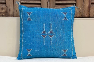 Sabra Kussen uit Marokko blauw 45cm x 45cm incl vulling nr.64053