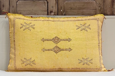 Sabra Kussen uit Marokko geel 60cm x 40cm incl vulling nr.93239