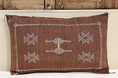 Sabra Kussen uit Marokko bruin 60cm x 40cm incl vulling nr.93276