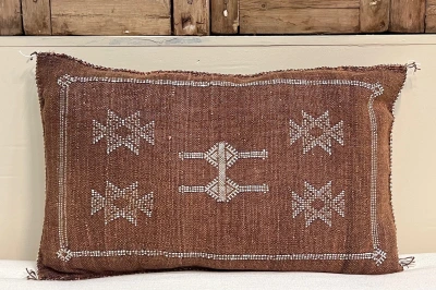 Sabra Kussen uit Marokko bruin 60cm x 40cm incl vulling nr.93277