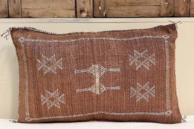 Sabra Kussen uit Marokko bruin 60cm x 40cm incl vulling nr.93278