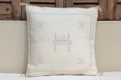 Sabra Kussen uit Marokko wit 45cm x 45cm incl vulling nr.64101