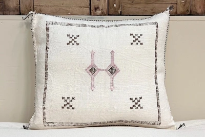 Sabra Kussen uit Marokko wit 45cm x 45cm incl vulling nr.64103