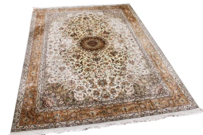 Kasjmir vloerkleed met zijde, nr.59681, 245cm x 173cm