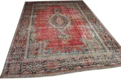 Vintage kirman vloerkleed 15048 408cm x 283cm